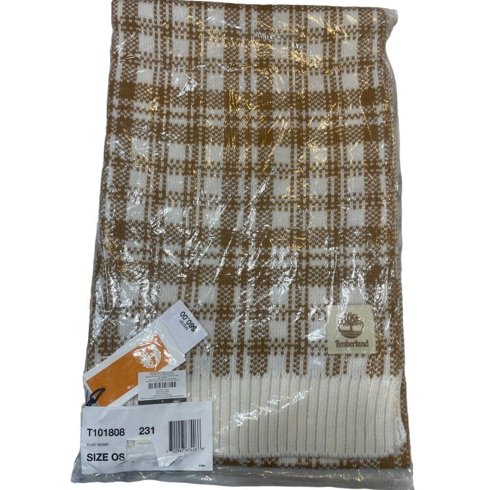Timberland NWT Wheat Plaid Acrylic Scarf’s - Picture 3 of 6
